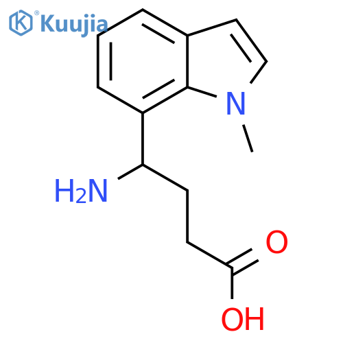 4-amino-4-(1-methyl-1H-indol-7-yl)butanoic acid structure
