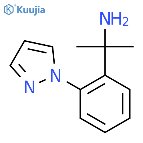 2-2-(1H-pyrazol-1-yl)phenylpropan-2-amine structure