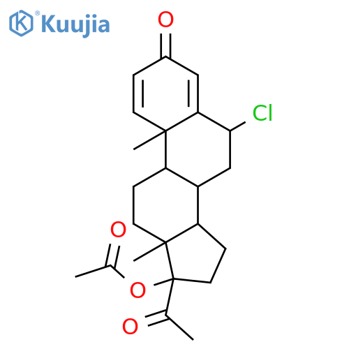 Pregna-1,4-diene-3,20-dione,17-(acetyloxy)-6-chloro-, (6a)- structure