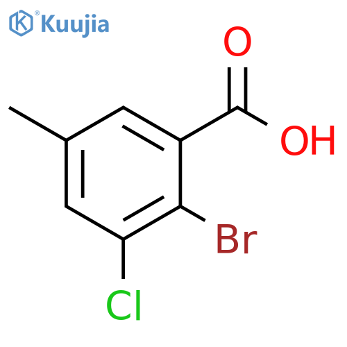 2-bromo-3-chloro-5-methylbenzoic acid structure