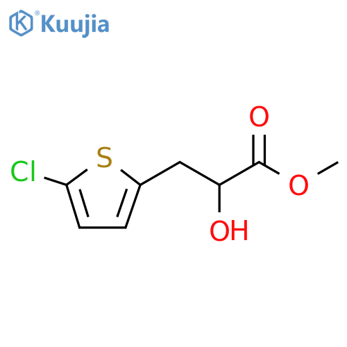 methyl 3-(5-chlorothiophen-2-yl)-2-hydroxypropanoate structure