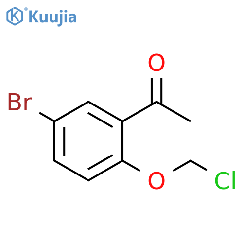 Ethanone, 1-[5-bromo-2-(chloromethoxy)phenyl]- structure