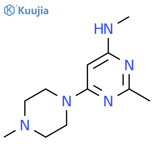 N,2-Dimethyl-6-(4-methylpiperazin-1-yl)pyrimidin-4-amine structure