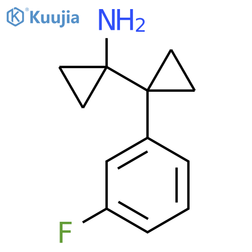1-1-(3-fluorophenyl)cyclopropylcyclopropan-1-amine structure