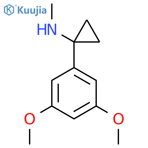 1-(3,5-dimethoxyphenyl)-N-methylcyclopropan-1-amine structure