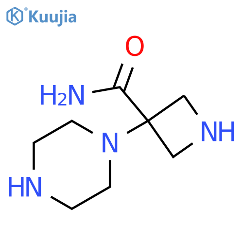 3-(piperazin-1-yl)azetidine-3-carboxamide structure