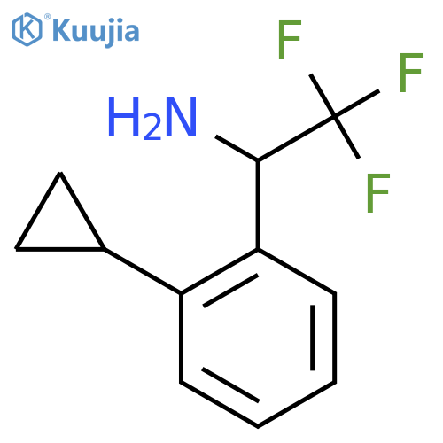 1-(2-cyclopropylphenyl)-2,2,2-trifluoroethan-1-amine structure