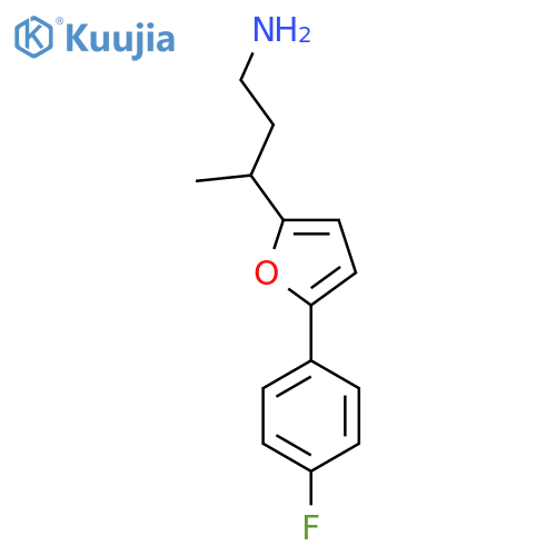 3-5-(4-fluorophenyl)furan-2-ylbutan-1-amine structure