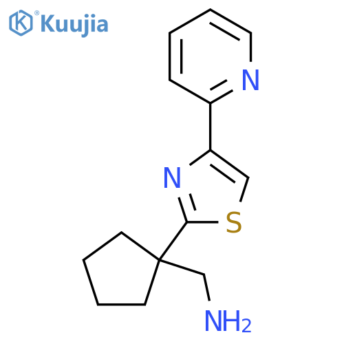 {1-4-(pyridin-2-yl)-1,3-thiazol-2-ylcyclopentyl}methanamine structure