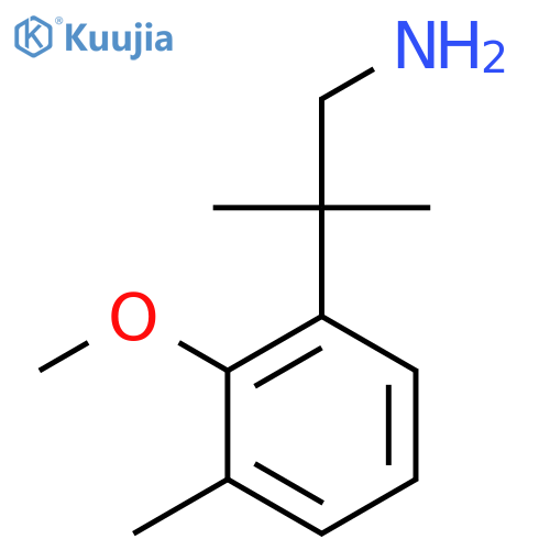 2-(2-methoxy-3-methylphenyl)-2-methylpropan-1-amine structure