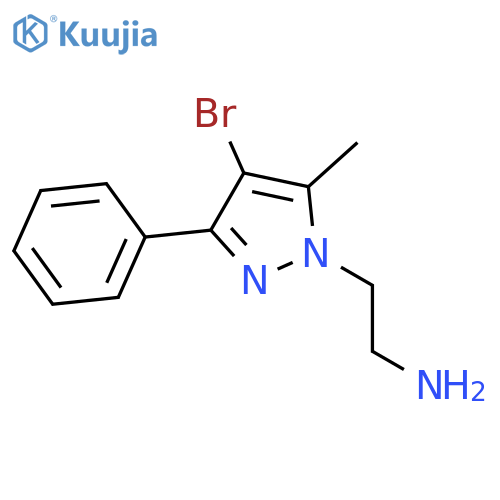 2-(4-Bromo-5-methyl-3-phenyl-1H-pyrazol-1-yl)ethan-1-amine structure