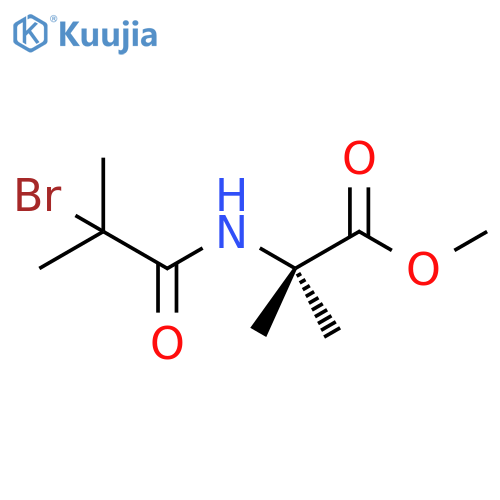 methyl 2-(2-bromo-2-methylpropanamido)-2-methylpropanoate structure