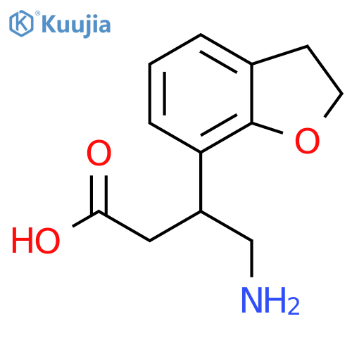 4-amino-3-(2,3-dihydro-1-benzofuran-7-yl)butanoic acid structure