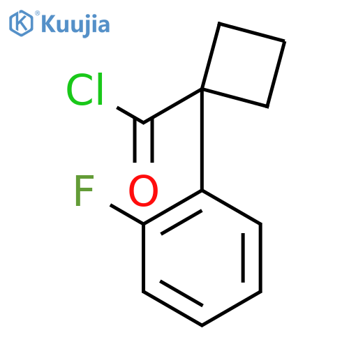 1-(2-fluorophenyl)cyclobutane-1-carbonyl chloride structure