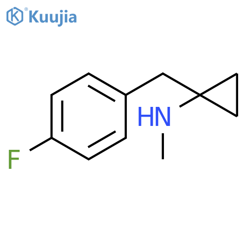 1-(4-fluorophenyl)methyl-N-methylcyclopropan-1-amine structure