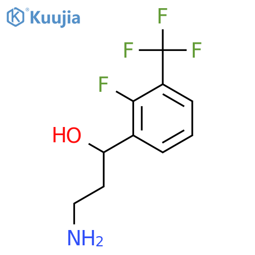 3-amino-1-2-fluoro-3-(trifluoromethyl)phenylpropan-1-ol structure