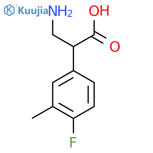 3-amino-2-(4-fluoro-3-methylphenyl)propanoic acid structure