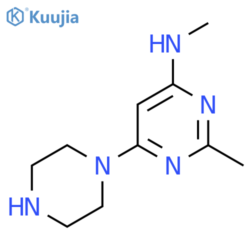 N,2-Dimethyl-6-(piperazin-1-yl)pyrimidin-4-amine structure