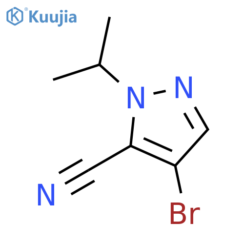 4-bromo-1-isopropyl-1H-pyrazole-5-carbonitrile structure