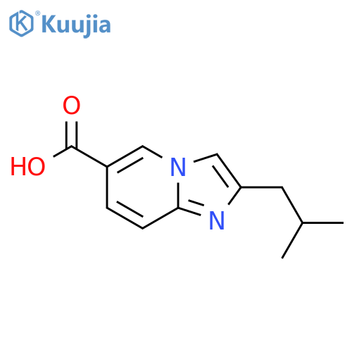 2-(2-methylpropyl)imidazo1,2-apyridine-6-carboxylic acid structure