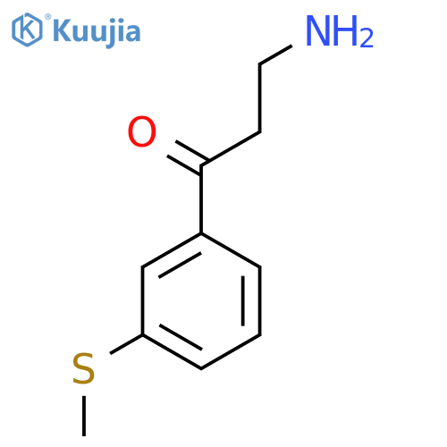 3-amino-1-3-(methylsulfanyl)phenylpropan-1-one structure