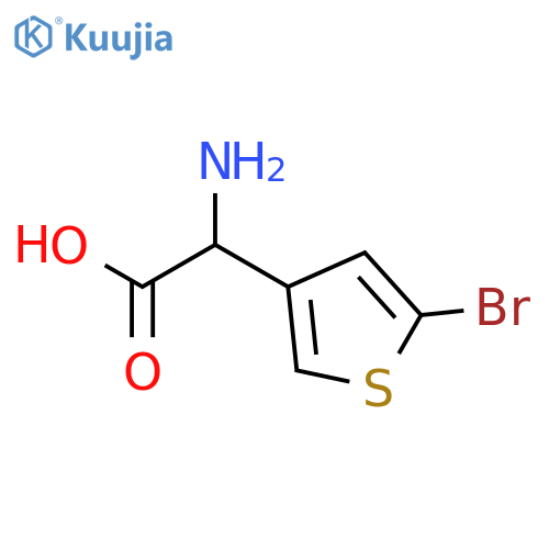 2-amino-2-(5-bromothiophen-3-yl)acetic acid structure