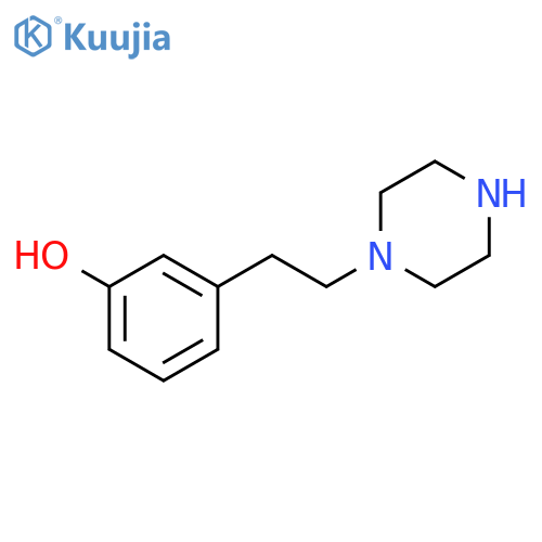3-2-(piperazin-1-yl)ethylphenol structure