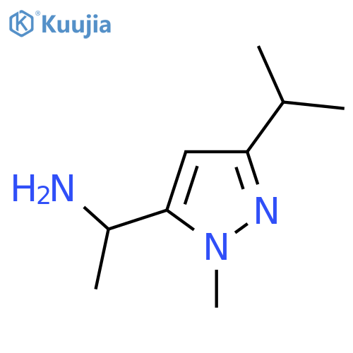 1-1-methyl-3-(propan-2-yl)-1H-pyrazol-5-ylethan-1-amine structure