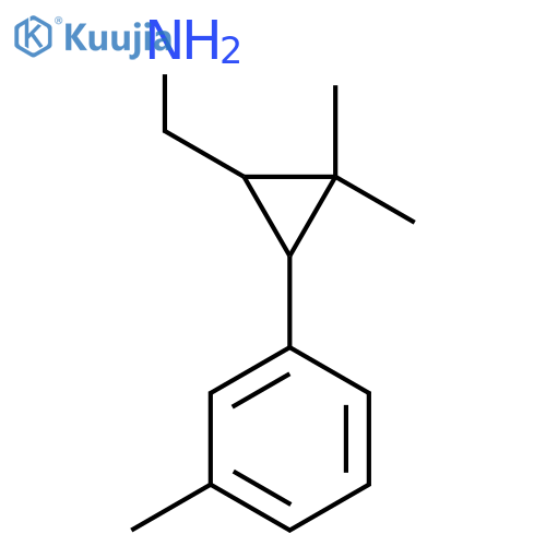 2,2-dimethyl-3-(3-methylphenyl)cyclopropylmethanamine structure