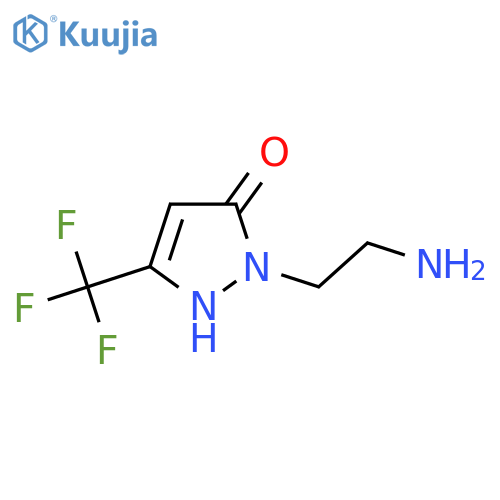 1-(2-Aminoethyl)-3-(trifluoromethyl)-1H-pyrazol-5-ol structure