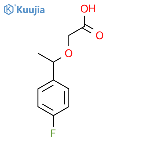 2-1-(4-fluorophenyl)ethoxyacetic acid structure
