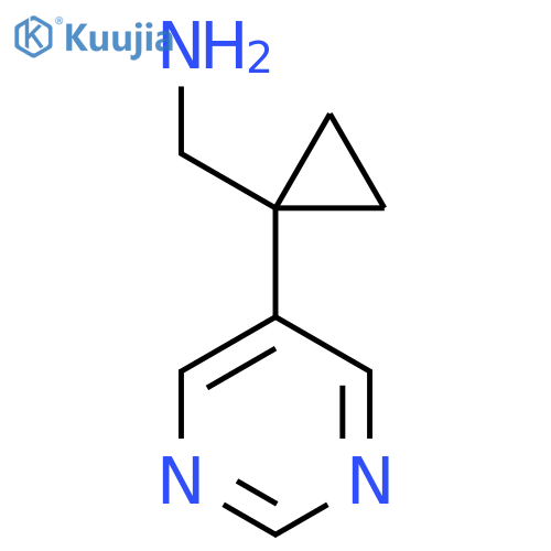 1-(pyrimidin-5-yl)cyclopropylmethanamine structure