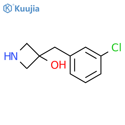 3-(3-chlorophenyl)methylazetidin-3-ol structure