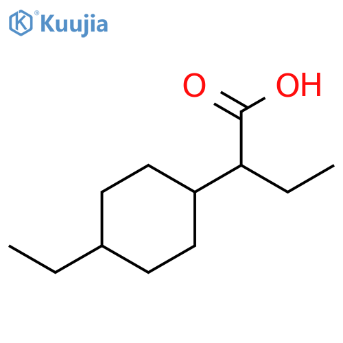 Cyclohexaneacetic acid, α,4-diethyl- structure
