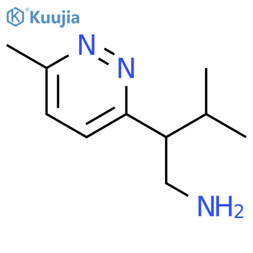 3-methyl-2-(6-methylpyridazin-3-yl)butan-1-amine structure