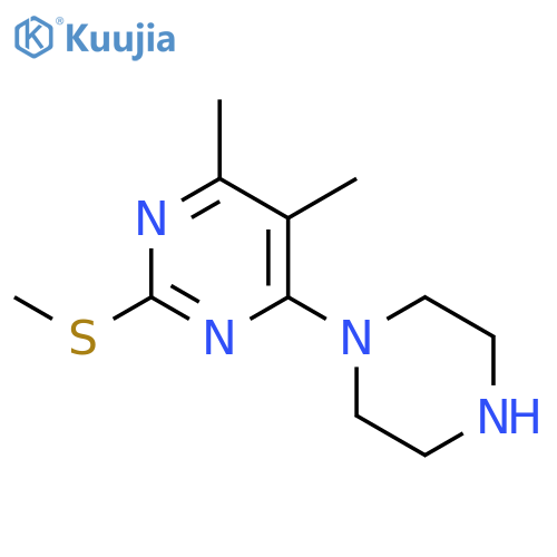 4,5-Dimethyl-2-(methylthio)-6-(1-piperazinyl)pyrimidine structure