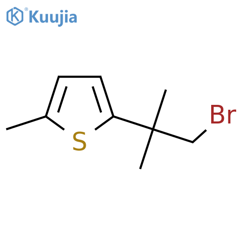 2-(1-bromo-2-methylpropan-2-yl)-5-methylthiophene structure