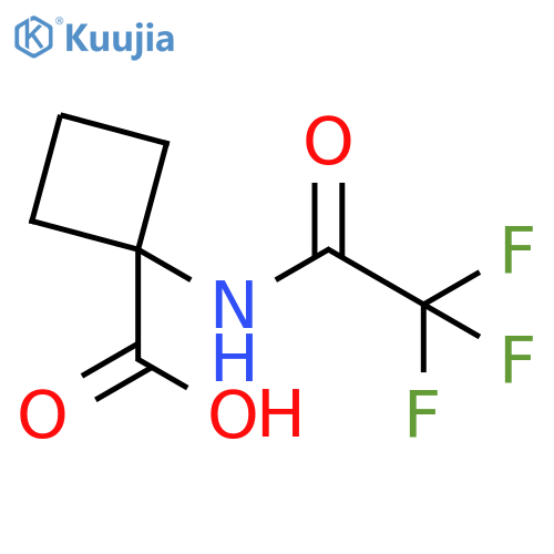 1-(trifluoroacetamido)cyclobutane-1-carboxylic acid structure