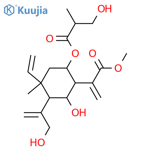 6,8,15-Trihydroxy-1,3,11(13)-elematrien-12-oic acid; (6α,8α)-form, 8-O-(3-Hydroxy-2S-methylpropanoyl), Me ester structure