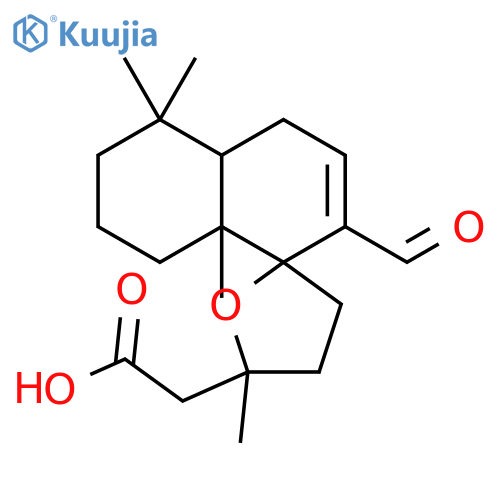 Spiro[furan-2(3H),1'(4'H)-naphthalene]-5-aceticacid, 2'-formyl-4,4'a,5,5',6',7',8',8'a-octahydro-5,5',5',8'a-tetramethyl-,[1'S-[1'a(R*),4'aa,8'ab]]- (9CI) structure