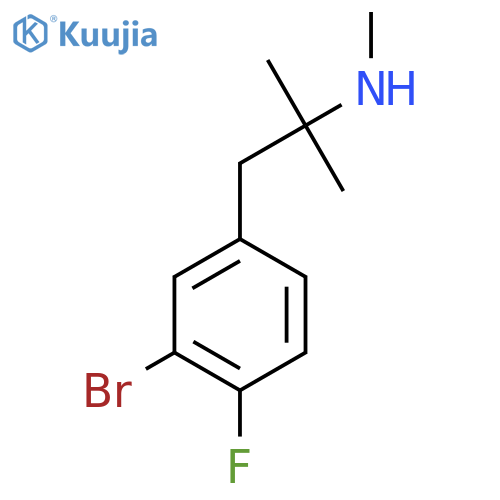 1-(3-bromo-4-fluorophenyl)-2-methylpropan-2-yl(methyl)amine structure