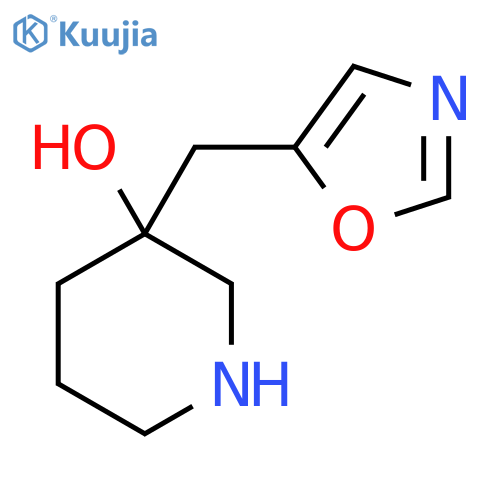 3-(1,3-oxazol-5-yl)methylpiperidin-3-ol structure