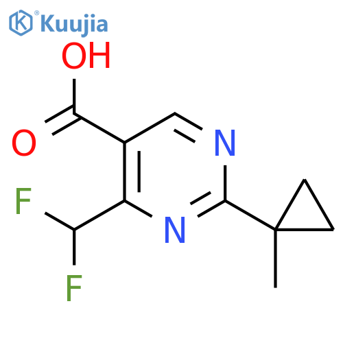 4-(Difluoromethyl)-2-(1-methylcyclopropyl)pyrimidine-5-carboxylic acid structure