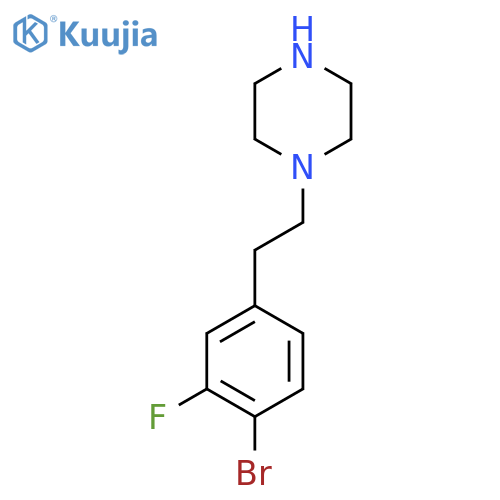 1-2-(4-Bromo-3-fluorophenyl)ethylpiperazine structure