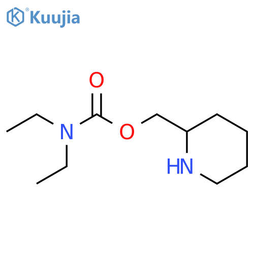 (piperidin-2-yl)methyl N,N-diethylcarbamate structure