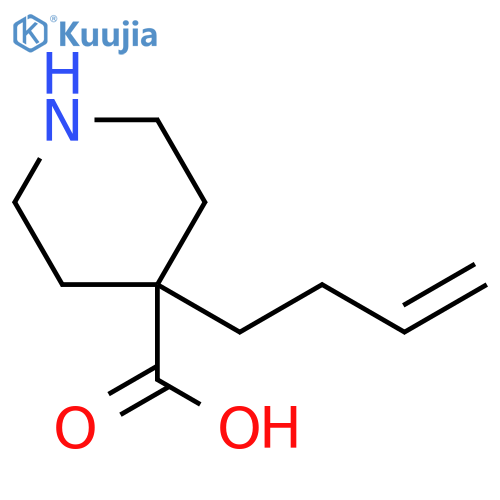 4-Piperidinecarboxylic acid, 4-(3-buten-1-yl)- structure