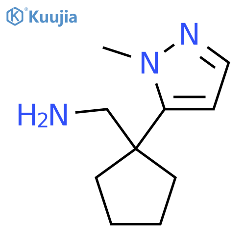 [1-(1-Methyl-1H-pyrazol-5-yl)cyclopentyl]methanamine structure