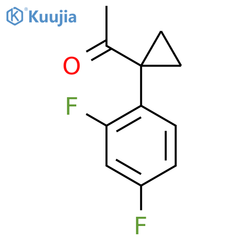 1-1-(2,4-difluorophenyl)cyclopropylethan-1-one structure