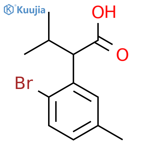 2-(2-Bromo-5-methylphenyl)-3-methylbutanoic acid structure