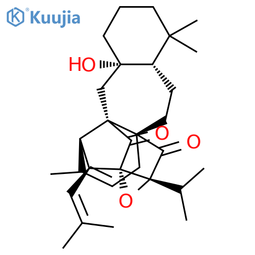 3H,7H-2,15-Epoxy-2,6a-ethano-1H-benzo[5,6]cyclohept[1,2-d]indene-1,14-dione,3a,6,8,8a,9,10,11,12,12a,13-decahydro-12a-hydroxy-4,9,9-trimethyl-15-(1-methylethyl)-3-(2-methyl-1-propenyl)-,(2S,3S,3aS,6aR,8aS,12aS,13aS,15R)- (9CI) structure